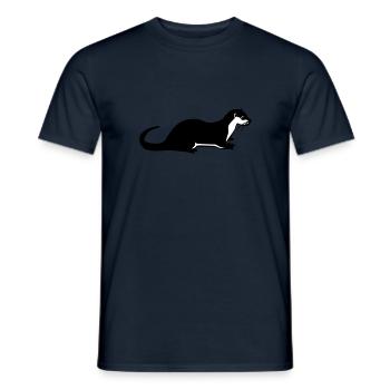 Fischotter - Männer T-Shirt - Navy - Vorne - AI Model Male 178 light (178cm)
