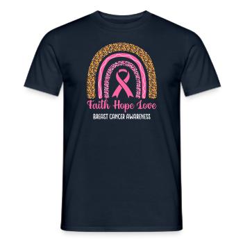 Against breast cancer - Men's T-Shirt - navy - Front - AI Model Male 178 light (178cm)