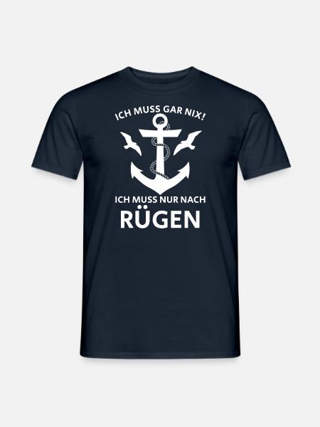 Rügen - Ich Muss Nur Nach Rügen - Männer T-Shirt - Navy