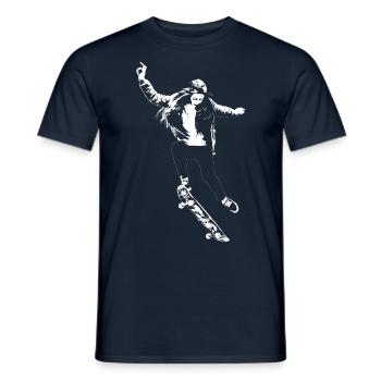 Skate Girl Kickflip Street Art - T-shirt homme - marine - Devant - AI Model Male 178 light (178cm)