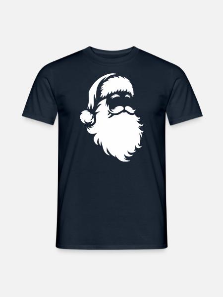 Santa Claus Silhouette: Weihnachtliche Magie - Männer T-Shirt - Navy