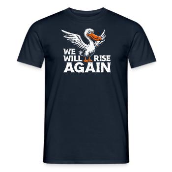 Dodo Bird Design - We Will Rise Again - Men's T-Shirt - navy - Front - AI Model Male 178 light (178cm)