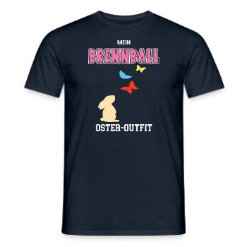 Brennballerin Ostern Brennballspieler Oster Outfit - Männer T-Shirt - Navy - Vorne - AI Model Male 178 light (178cm)