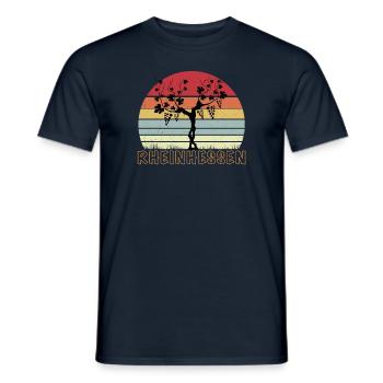 Rheinhessen Shirt - T-Shirt Weinberg - Männer T-Shirt - Navy - Vorne - AI Model Male 178 light (178cm)