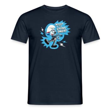 Smurfs Quote And Smurf In Skeleton Costume - Men's T-Shirt - navy - Front - AI Model Male 178 light (178cm)