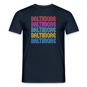Baltimore - Men's T-Shirt - navy - Front - AI Model Male 178 light (178cm)