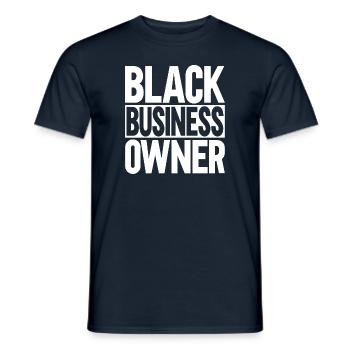 Black Business Owner - Men's T-Shirt - navy - Front - AI Model Male 178 light (178cm)