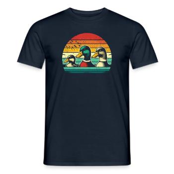 Canards cool - Rétro Vintage - T-shirt homme - marine - Devant - AI Model Male 178 light (178cm)