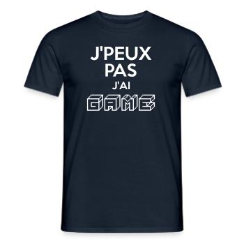 J'AI GAME - T-shirt homme - marine - Devant - AI Model Male 178 light (178cm)