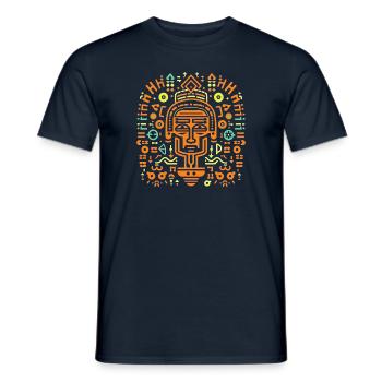 Symbole du mandala Vastu Yantra - T-shirt homme - marine - Devant - AI Model Male 178 light (178cm)