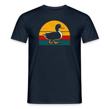 Canards cool - Rétro Vintage - T-shirt homme - marine - Devant - AI Model Male 178 light (178cm)
