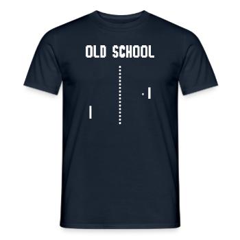 Old School Computerspiel Gamer - Männer T-Shirt - Navy - Vorne - AI Model Male 178 light (178cm)