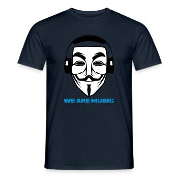 WE ARE MUSIC - Men's T-Shirt - navy - Front - AI Model Male 178 light (178cm)