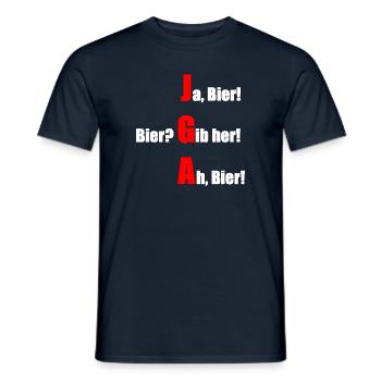 Bier? JGA! - Männer T-Shirt - Navy - Vorne - AI Model Male 178 light (178cm)