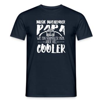 Cooler Musik-Papa Shirt - Männer T-Shirt - Navy - Vorne - AI Model Male 178 light (178cm)