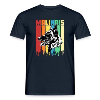 Malinois Brush - Men's T-Shirt - navy - Front - AI Model Male 178 light (178cm)