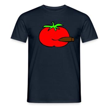 smoking tomato - Männer T-Shirt - Navy - Vorne - AI Model Male 178 light (178cm)
