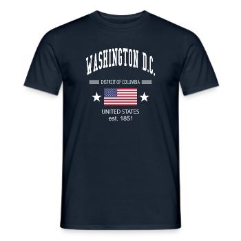Washington DC - Männer T-Shirt - Navy - Vorne - AI Model Male 178 light (178cm)