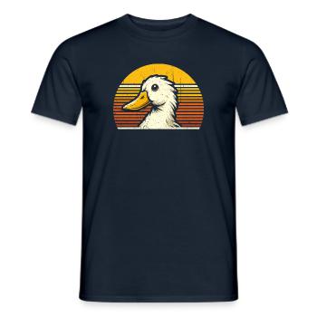 Canards cool - Rétro Vintage - T-shirt homme - marine - Devant - AI Model Male 178 light (178cm)