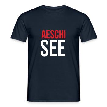 Aeschisee Souvenir - T-shirt homme - marine - Devant - AI Model Male 178 light (178cm)