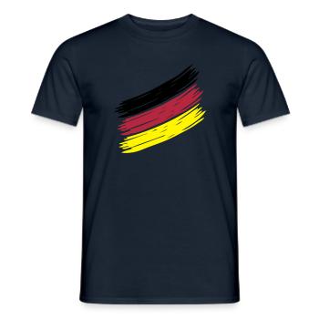 German Stripes - Deutsche Streifen - Germany - - Männer T-Shirt - Navy - Vorne - AI Model Male 178 light (178cm)