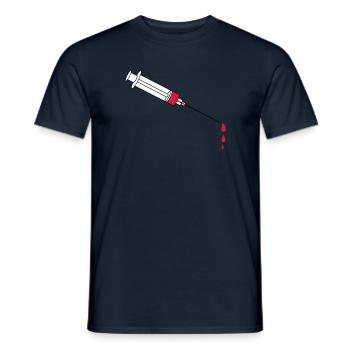 Blood Syringe - Männer T-Shirt - Navy - Vorne - AI Model Male 178 light (178cm)
