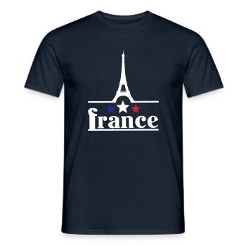 France eiffelturm - Männer T-Shirt - Navy - Vorne - AI Model Male 178 light (178cm)