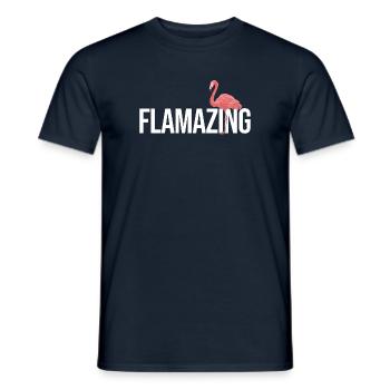 Flamazing - Perfect Gift for Animal Lovers - Men's T-Shirt - navy - Front - AI Model Male 178 light (178cm)