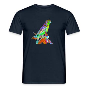 Colorful Bird, T-shirt, Gift, BirthdayA734003 - Men's T-Shirt - navy - Front - AI Model Male 178 light (178cm)