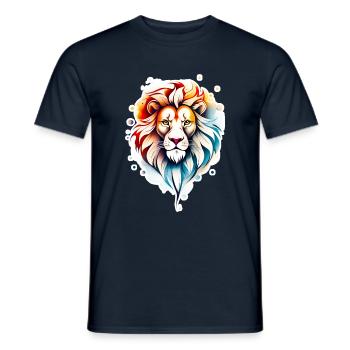 Lion - Men's T-Shirt - navy - Front - AI Model Male 178 light (178cm)