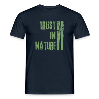 Trust in nature Tree Nature Love gift - Men's T-Shirt - navy - Front - AI Model Male 178 light (178cm)
