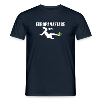 Europamästare | Europameister Frauenfußball Frauen - Männer T-Shirt - Navy - Vorne - AI Model Male 178 light (178cm)