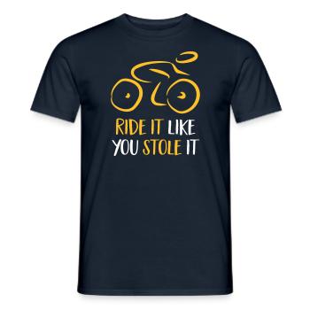 Fahrrad - Men's T-Shirt - navy - Front - AI Model Male 178 light (178cm)
