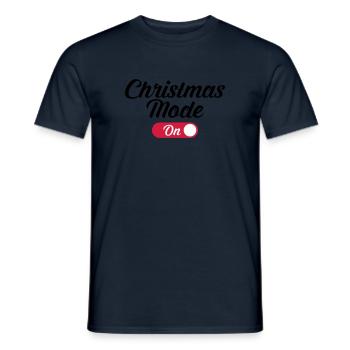 Christmas Mode (On) - Men's T-Shirt - navy - Front - AI Model Male 178 light (178cm)