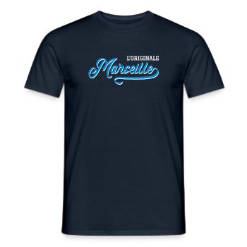 Marseille vintage l'originale - T-shirt homme - marine - Devant - AI Model Male 178 light (178cm)