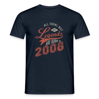 Legenden werden im Jahr 2008 geboren in Geburtstag 14 Jahre - Männer T-Shirt - Navy - Vorne - AI Model Male 178 light (178cm)