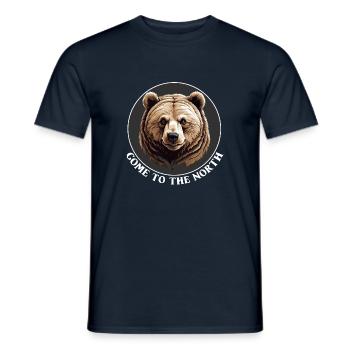 Grizzli Ours Kodiak Ours brun Venir dans le Nord, - T-shirt homme - marine - Devant - AI Model Male 178 light (178cm)