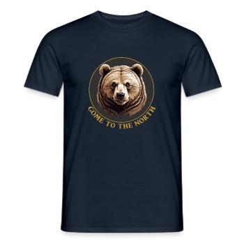 Grizzli Ours Kodiak Ours brun Venir dans le Nord - T-shirt homme - marine - Devant - AI Model Male 178 light (178cm)