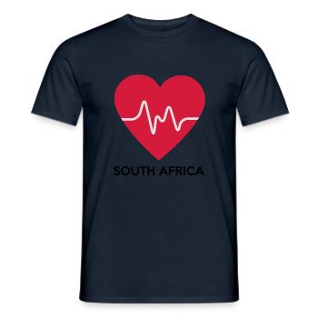 Herz South Africa - Männer T-Shirt - Navy - Vorne - AI Model Male 178 light (178cm)