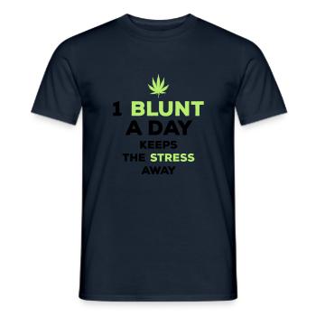 blunt day stress away - Männer T-Shirt - Navy - Vorne - AI Model Male 178 light (178cm)