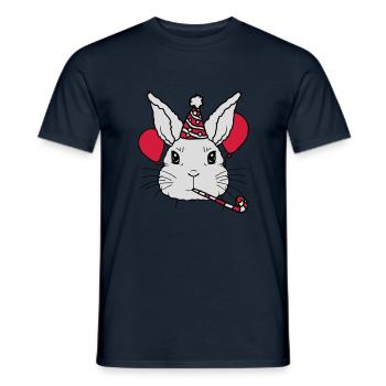 Birthday Child Rabbit Tröte Party Hat - Men's T-Shirt - navy - Front - AI Model Male 178 light (178cm)