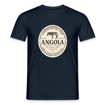 Angola - Zèbre - T-shirt homme - marine - Devant - AI Model Male 178 light (178cm)