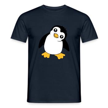 Pingouin Bébé Mignon Petit Drôle Enfant Oiseau Amour - T-shirt homme - marine - Devant - AI Model Male 178 light (178cm)