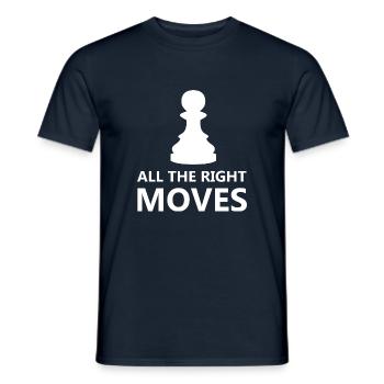 boardgame chess backgammon game night - Männer T-Shirt - Navy - Vorne - AI Model Male 178 light (178cm)