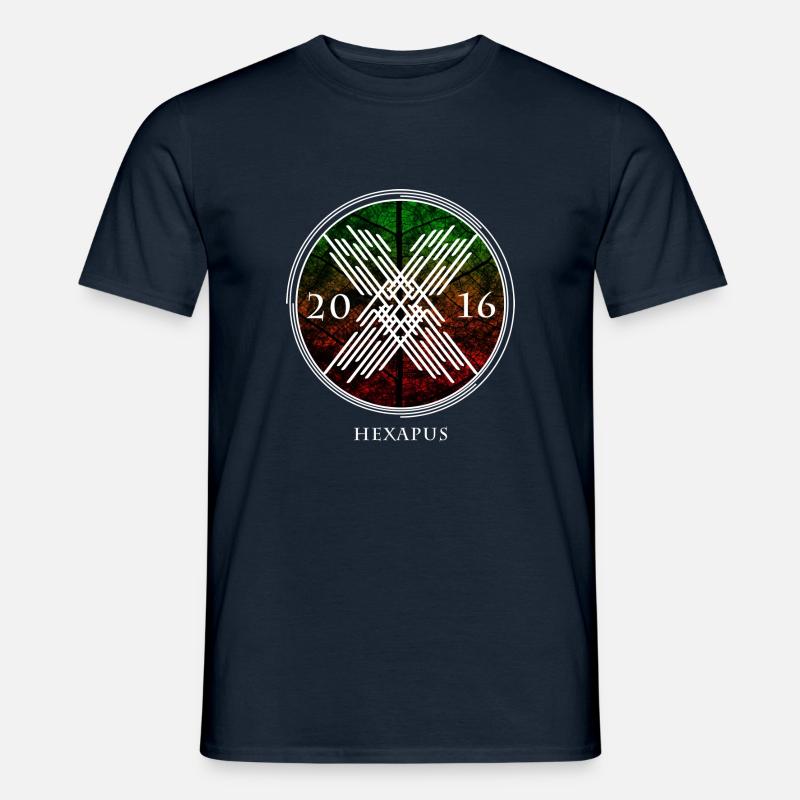X-Blatt-Hexapus-Design - Männer T-Shirt - Navy