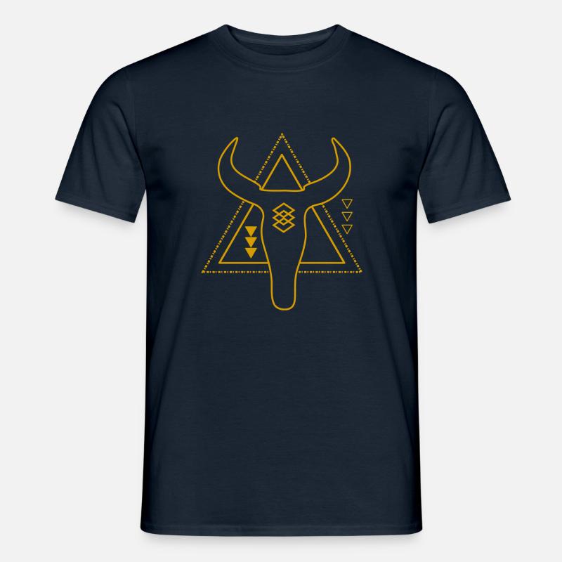 Büffelkopf - Männer T-Shirt - Navy