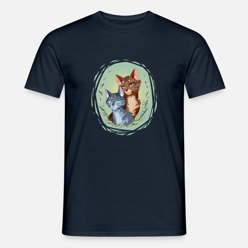Jayfeather Häherfeder Leafpool Blattsee Katzen - Männer T-Shirt - Navy