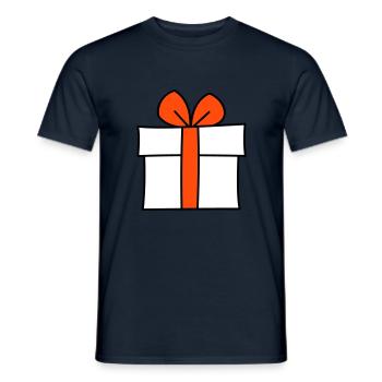 Geschenk dreifarbig - Männer T-Shirt - Navy - Vorne - AI Model Male 178 light (178cm)