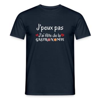 j'peux pas j'ai fête de la gastronomie - T-shirt homme - marine - Devant - AI Model Male 178 light (178cm)