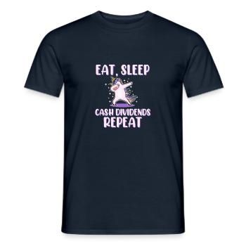 Dab Dabbing Unicorn Dividends from Stock Loves - T-shirt homme - marine - Devant - AI Model Male 178 light (178cm)